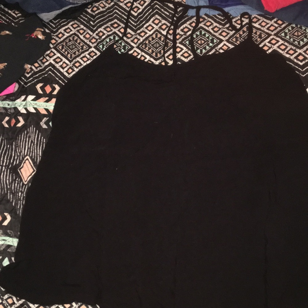 Black Flowy Tank Top